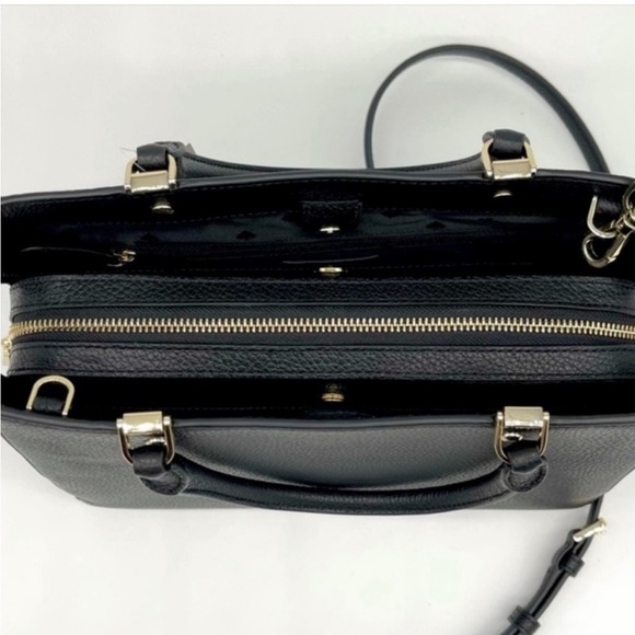 Kate Spade Leila Medium Satchel & Crossbody Black Bag - Picture 6 of 13